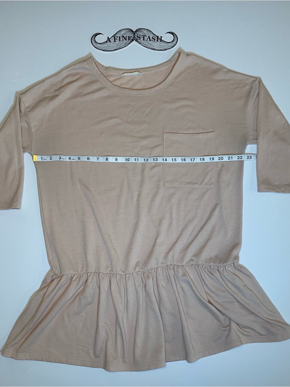 Les Amis Drop Waist Peplum Lounge Top Baby Pink Large